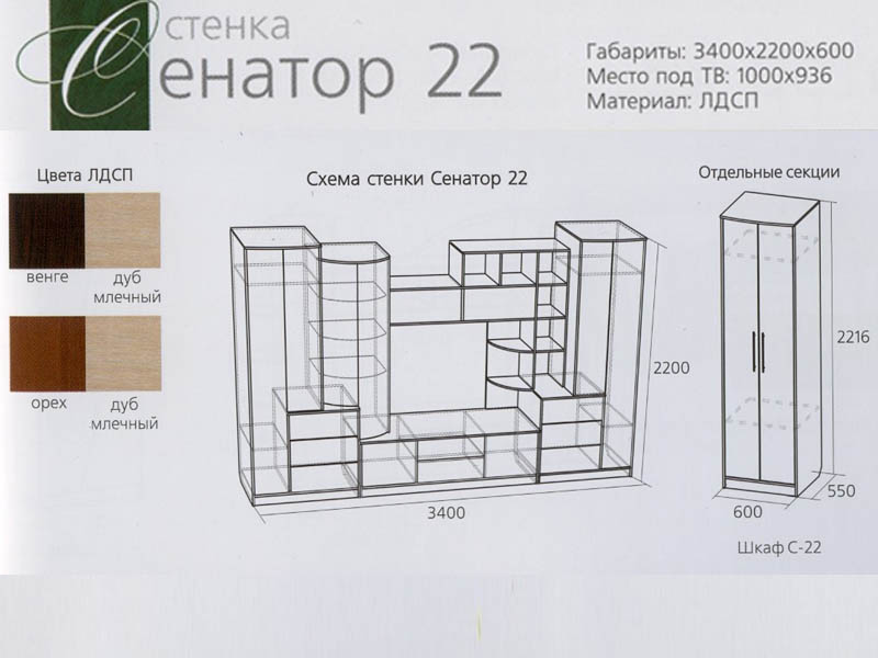 Инструкция по сборке стенки сенатор 22