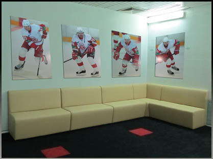 Модульные диваны под заказ для хоккейного клуба Модульные диваны под заказ для хоккейного клуба