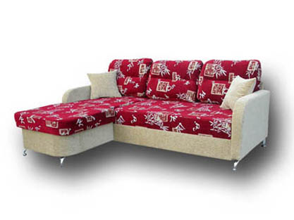 Угловой диван-кровать Фортуна-2 хром ножки