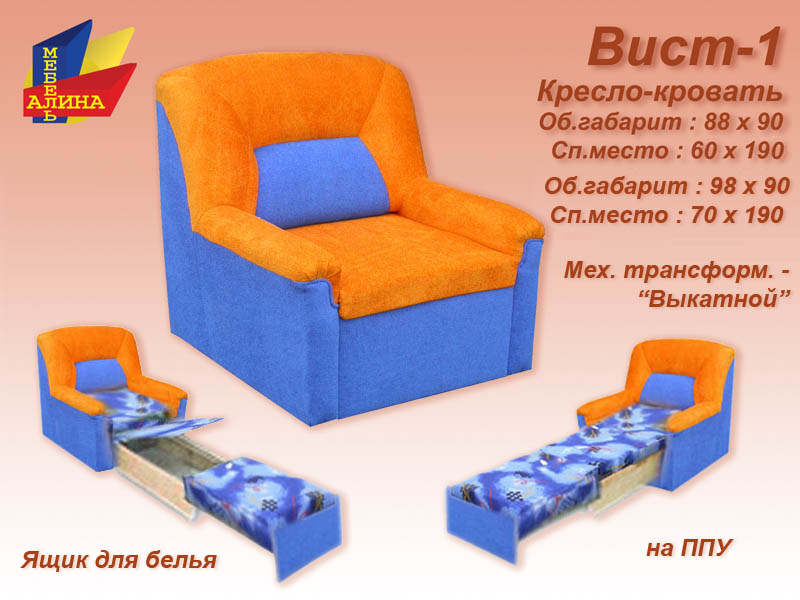 Кресло-кровать Вист-1 (60, 70)
