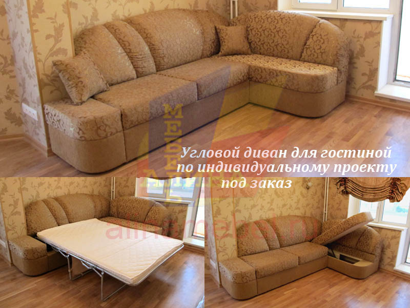 Угловой диван по проекту заказчика