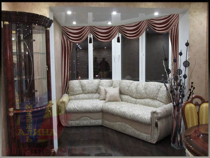 Эркерный диван для лоджии гостиной на заказ Эркерный диван для лоджии гостиной на заказ
