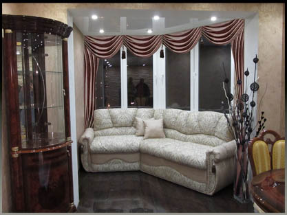 Нестандартный диван для лоджии на заказ Нестандартный диван для лоджии на заказ