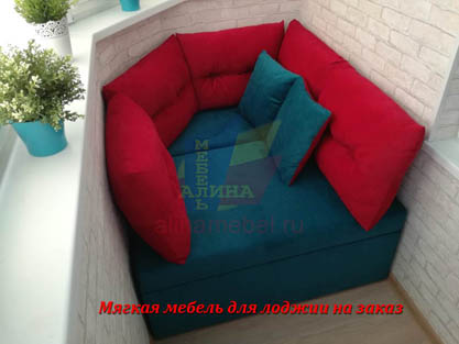 Диван для нестандартной лоджии под заказчика Диван для нестандартной лоджии под заказчика